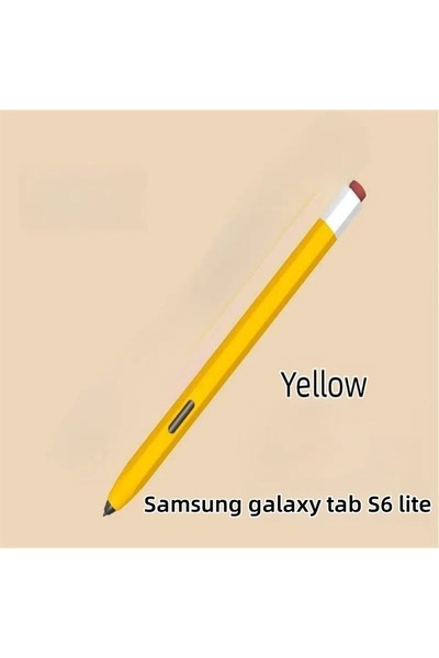 Choice S6 Lite Yellow Silicone Pencil Case Tablet Touch Stylus Pen Cover Solid Colour for Tab S6 Lite S7.