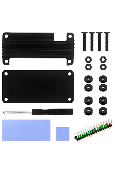 Choice علبة تبريد ملونة من الألومنيوم GPIO Raspberry Pi Zero 2 W مع غطاء مدرع ووسادة سيليكون Passibe Coo