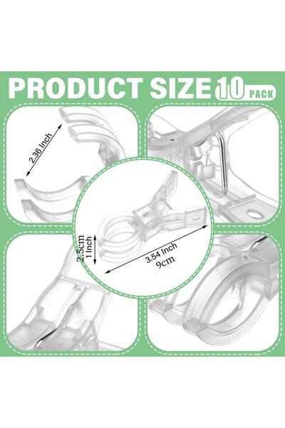 Choice مشابك بالونات شفافة أخرى، مشابك زنبركية لقوس البالونات، 10 قطع، هدايا ...