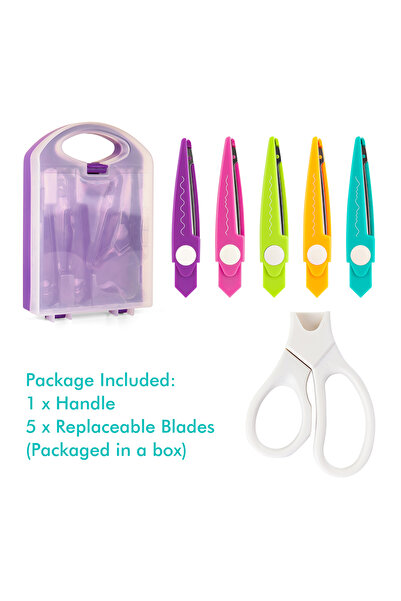 Choice1 مجموعة مقصات حواف ورقية مزخرفة TT563، 5 أزواج من الحواف المتعرجة مع ح...