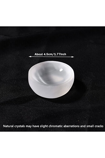 Choice 1pc selenite bowl 1pc Natural Crystal White Selenite Round Bowl Raw St...