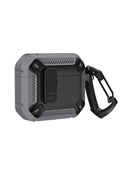 Choice حافظة سماعة أذن فاخرة باللون الرمادي والأسود لأجهزة Airpods Pro 2 3 حا...