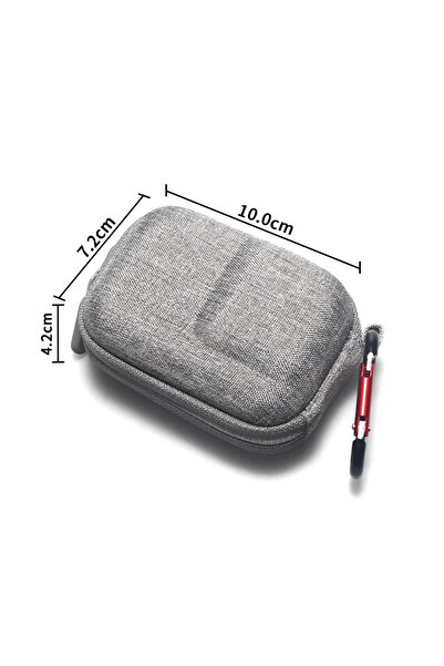 Choice حقيبة صغيرة محمولة باللون الرمادي لكاميرات DJI Osmo Action 5 Pro 3 4 GoPro 13 12 11 10 Insta360 Ace Pro المقاومة للماء S