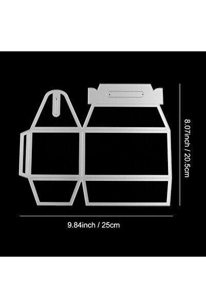 Choice قوالب تقطيع معدنية ثلاثية الأبعاد لصندوق هدايا حلوى كبير قابل للطي GG0222، قصاصات هدايا، لصنع البطاقات، ألبومات النقش