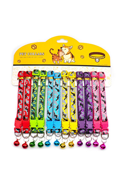 Choice 04 12PCS Wholesale With Bell Collars Delicate Safety Casual Nylon Dog Collar Neck Strap Fashion Adju