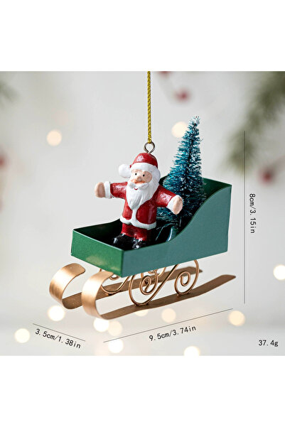 Choice قلادة عيد الميلاد المصنوعة من الحديد باللون الأخضر النعناعي على شكل طا...