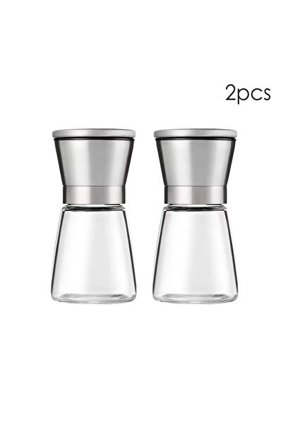 Choice 2 قطعة مطحنة ملح وفلفل يدوية مطحنة فلفل مطحنة ملح وفلفل من الفولاذ المقاوم للصدأ