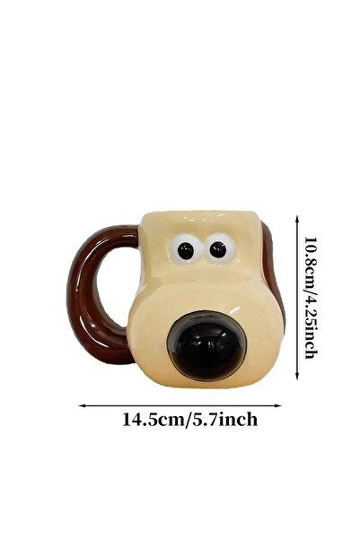 Choice كوب سيراميك كبير بسعة 520 مل على شكل مخلب كلب، كوب قهوة إبداعي على شكل...