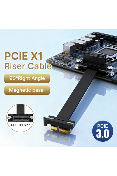 Choice كابل تمديد PCIE بطول 10 سم، كابل تمديد PCIE 3.0 × 1، كابل تمديد بزاوية...