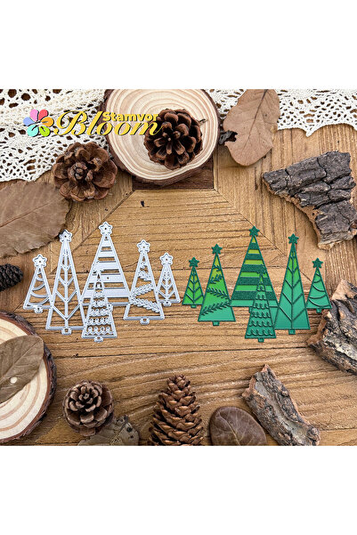 Choice قوالب قطع معدنية على شكل أشجار عيد الميلاد الجميلة، مناسبة لقص ونقش ال...