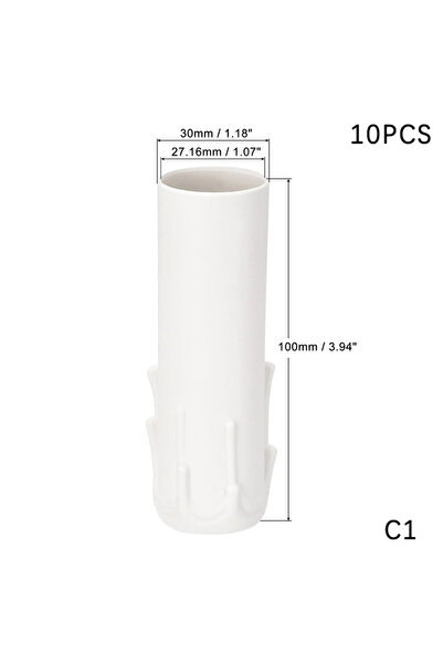 Choice C1 10 قطع أغطية مقابس إضاءة الشموع E14 أغطية شموع مقاومة للهب على الطر...