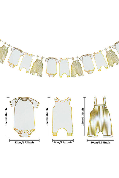 Choice لافتة زينة لحفلات استقبال المولود الجديد من BabyClothes-01 باللون الذه...