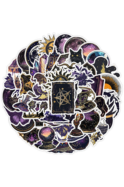 choice2 50 قطعة 10/30/50 قطعة ملصقات سحرية قوطية رائعة لأجهزة الكمبيوتر المحم...