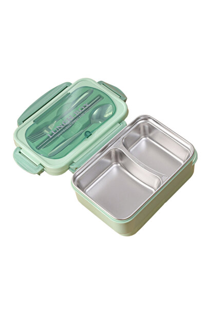 Choice green Portable Lunch Box 304 Stainless Steel Leakproof Divided Food Co...