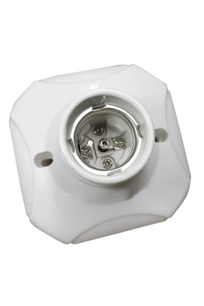 Choice حامل مقبس مصباح تسخين أبيض E27 مصنوع من البورسلين المستقيم المزجج السي...