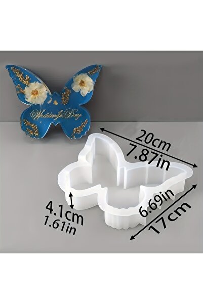 Choice 1 قطعة - فراشة كبيرة 1 قطعة - قالب سيليكون من الراتينج على شكل فراشة كبيرة مقاس 7.8 بوصة، مناسب للحرف اليدوية التي تصنعها بنفسك،