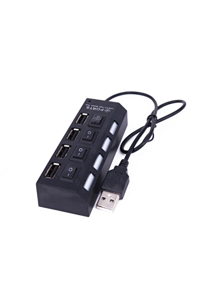 Choice 4 Ports Black USB Hub Splitter With Individual Switch USB 4/7 Port Splitter Individual Switch USB Ad
