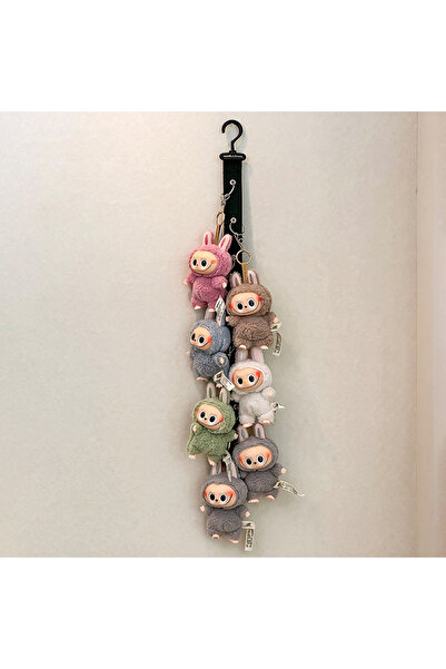 Choice black No Drill Rotating Hanging Rope Organizer Closet Hat Rack Vertical Space Saver 8-Clip Wall Stor