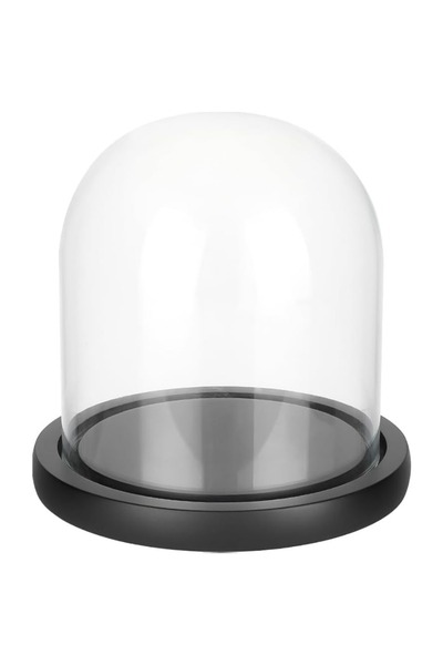 Choice AECH-26870 1 Set 5.5x5inch Eternal Transparent Flower Glass Cover Glass Display Dome Cloche Jar with