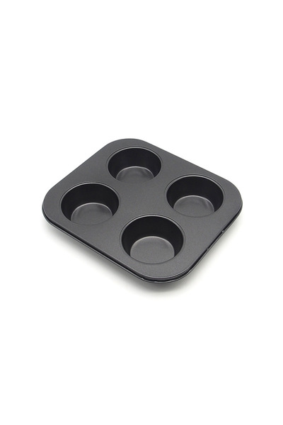 Choice صينية خبز كب كيك غير لاصقة بأربع فتحات باللون الأسود، صينية مافن من ال...