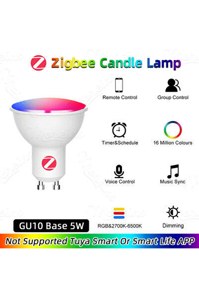 Choice نعم قاعدة GU10 مصابيح Zigbee 5W Zigbee 3.0 LED الذكية E27 B22 E14 GU10...