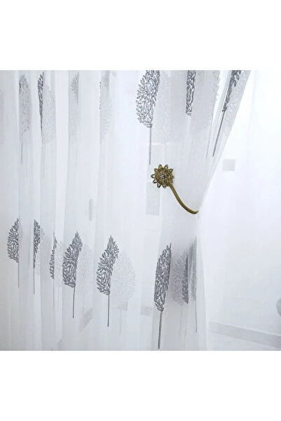 Choice1 ستارة شاش بيضاء بجيب للعمود، عرض ١٣٢ سم × ارتفاع ٢٤١ سم، لون أبيض ورم...