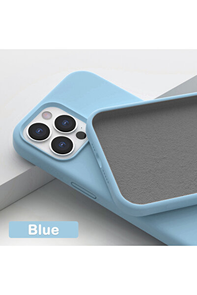 Choice جراب سيليكون سائل أصلي أزرق لهاتف iPhone 13، مناسب لهاتف iPhone 11 13 ...