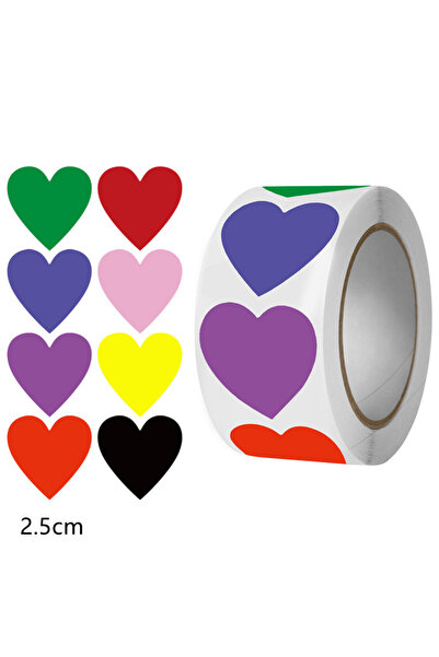 Choice5 500pcs 2 500Pcs/Roll Love Heart Shaped Sticker Seal Labels Birthday P...