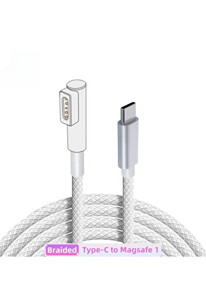 Choice كابل Mag1L-Braid بطول 1.8 متر من النوع C إلى Magsafe 1L / 2T لأجهزة Ma...