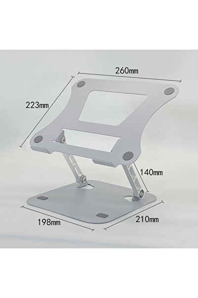 Choice حامل كمبيوتر محمول فضي XMSJ قابل للتعديل من الفولاذ الكربوني لأجهزة الكمبيوتر المحمولة والكمبيوتر اللوحي حتى 17 بوصة من ماك بوك