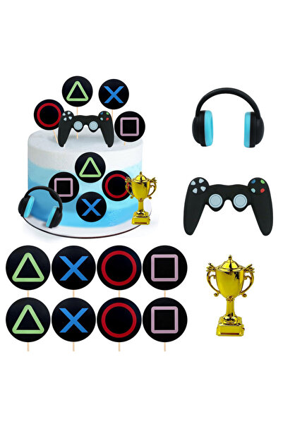 Choice 11pcs 11PCS Video Game Themes Cake Toppers Cake Decoration Headset Cak...
