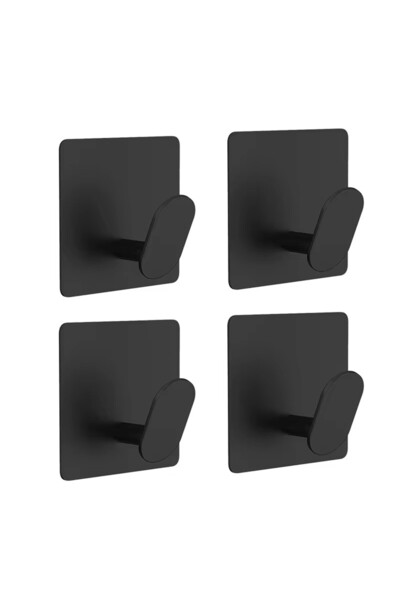 Choice خطاف تعليق من الفولاذ المقاوم للصدأ 304 مكون من 4 قطع باللون الأسود، و...