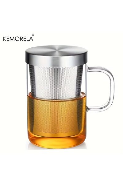 Choice كوب شاي زجاجي من KEMORELA 500 مل 500 مل كوب شاي زجاجي من البورسليكات م...