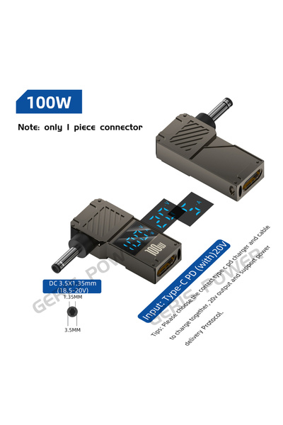 Choice 3.5X1.35mm 65W 90W 100W USB Type C PD to Laptop Computer Notebook Power Adapter Converter for Asus