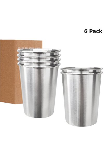 Choice 350 مل 12 أونصة 6 قطع في كل صندوق مجموعات أكواب التخييم كوب من الفولاذ...