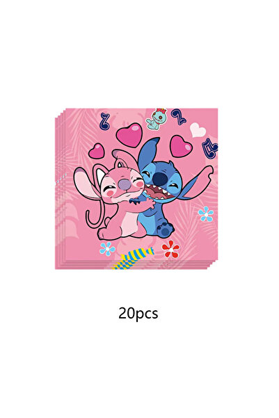 Miniso 20pcs 20/40/60pcs Disney Stitch Party Supplies，napkins for Stitch Birt...