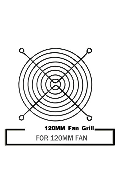 choice2 5 قطع - 120 مم Ldpcsj 5 قطع 80 مم / 120 مم مروحة تبريد فضية شبكة معدنية واقي الأصابع، مناسب للصندوق