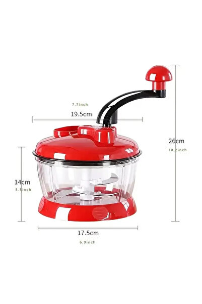 Choice آلة تقطيع الخضار والفواكه اليدوية الحمراء متعددة الوظائف لمعالج الطعام...
