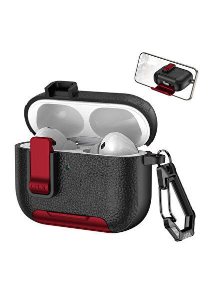 Choice حافظة واقية جديدة لأجهزة AirPods Pro 3 5 2025 مزودة بقفل آمن وقوس جلدي...