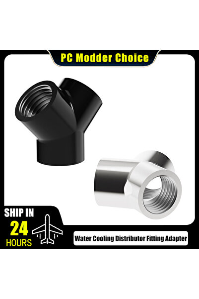 Choice1 محول تركيب موزع مقسم على شكل حرف Y لتبريد الماء X1 Freezemod باللون الأسود، وصلة داخلية G1/4 بوصة X3،