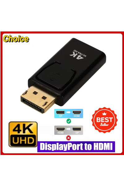 Choice محول 4K LccKaa 4K DP إلى HDMI متوافق مع DisplayPort إلى 1080P HDTV شاش...