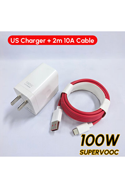 Oneplus US and 2m Cable Charger Original 100W 80W USB Adapter SUPERVOOC Type ...