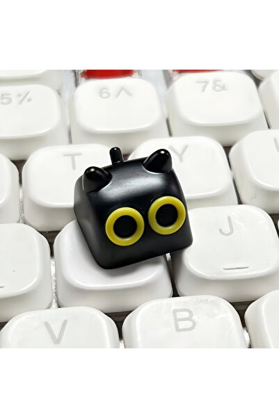 Choice Yellow Original Cute Cartoon Cat Theme Keycaps Resin MX Switches Keycaps For Mechanical Keyboard Acc