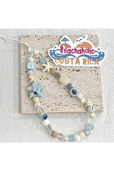 Choice سلسلة هاتف من قطعة واحدة بتصميم نجمة زرقاء ونسيم البحر الصيفي رقم 100 ...