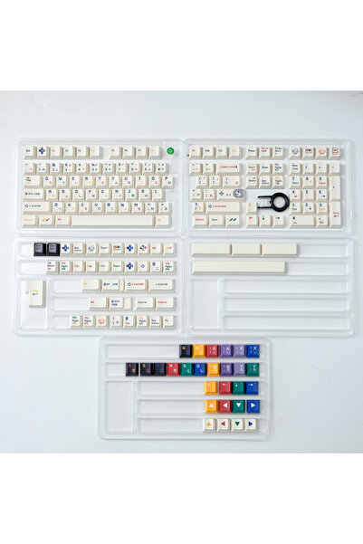 Choice 178 Keys White SFC 178 Keys Retro SFC Game White Keycaps Cherry Profile PBT Dye Custom Keycap for MX