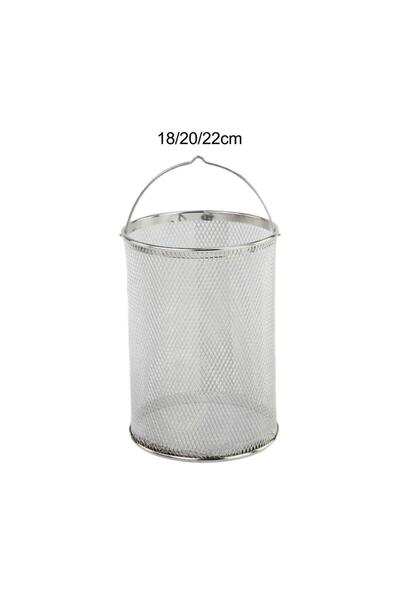 Choice1 22cm Stainless Steel Fry Basket Kitchen Pasta Strainer Round Mesh Veg...