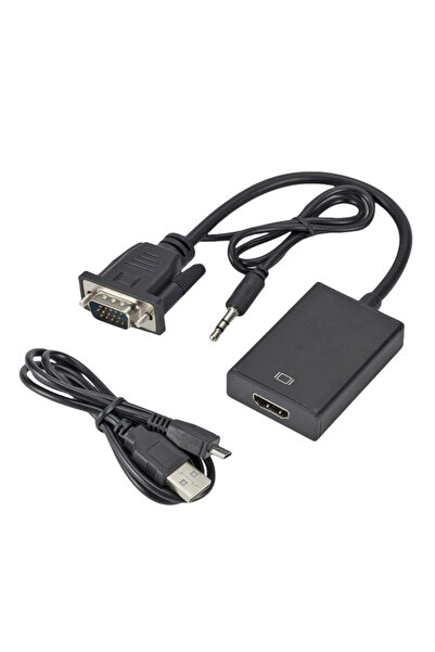 Choice VGA to HDMI VGA to HDMI-Compatible Converter Adapter with 3.5mm Audio ...