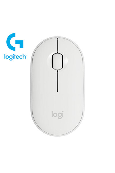 logitech ماوس لاسلكي LJ-M350-White PEBBLE M350 مزود بتقنية البلوتوث وخفيف الو...