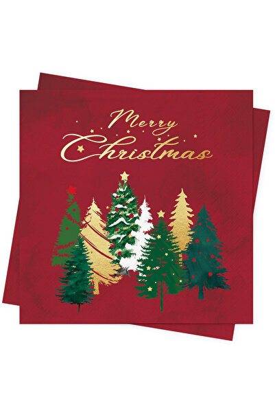 choice2 40 منديلًا ورقيًا عنابي اللون لتزيين طاولة عيد الميلاد، مناديل ورقية ...