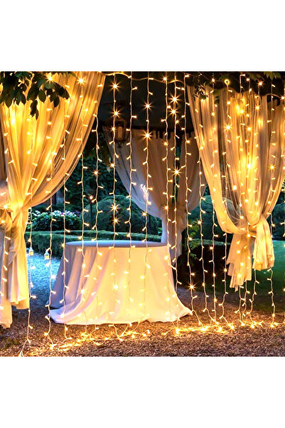 Choice 3MX3M 300LEDS قابس الاتحاد الأوروبي أبيض دافئ 1 حزمة 300LED سلسلة أضوا...